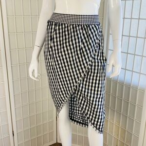 Kaelen womens black gingham skirt, 2 / 4.